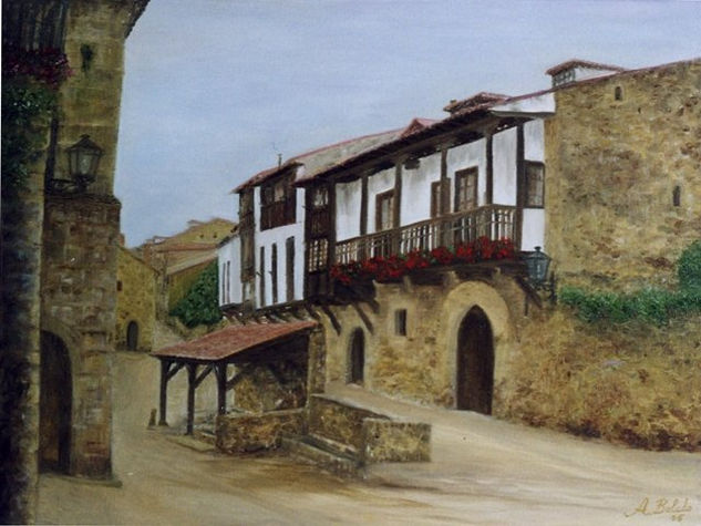 Santillana del Mar 2 (Cantabria) Óleo Lienzo Paisaje