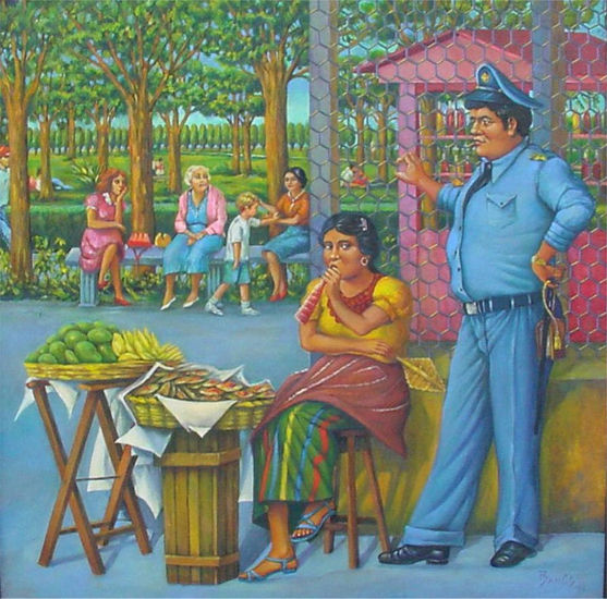 El Policia Oil Canvas Landscaping