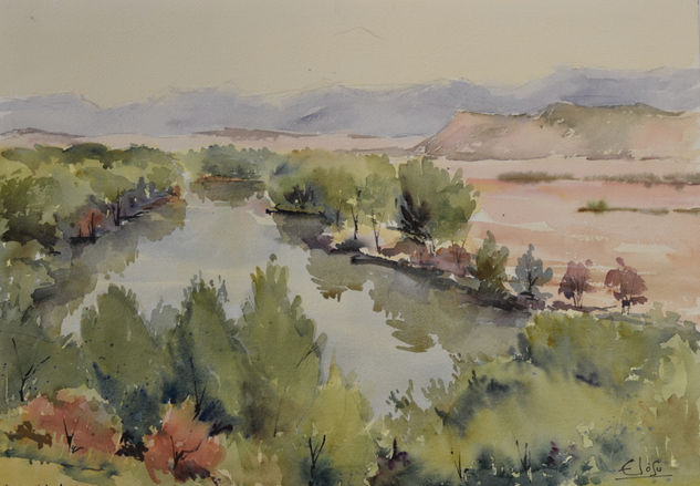 Río Ebro Watercolour Paper Landscaping