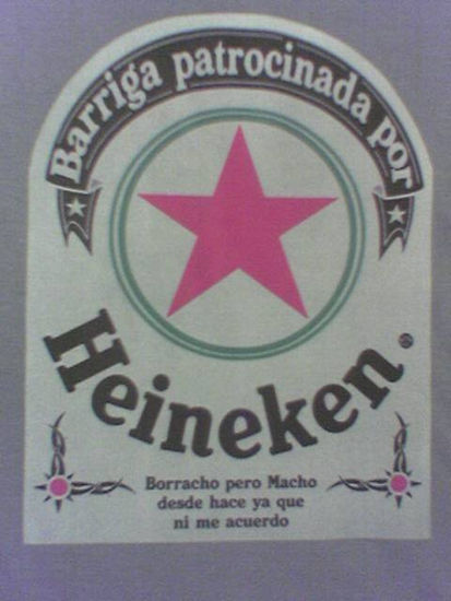 Barriga patrocinada por heineken 