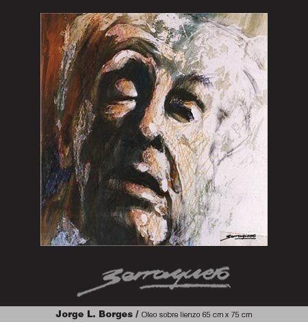 JORGE LUIS BORGES Oil Canvas Portrait