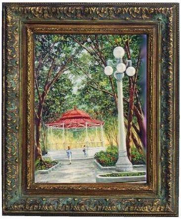 glorieta del parque duarte santiago de los caballeros RD Oil Canvas Landscaping