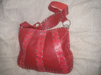 Cartera cuero Rojo