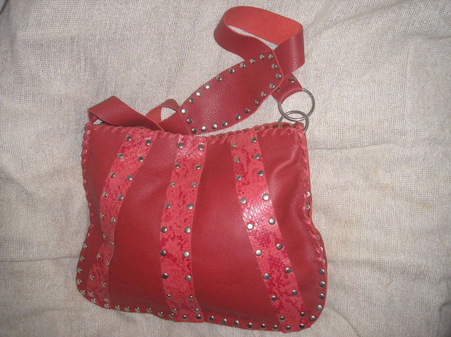 Cartera cuero Rojo 