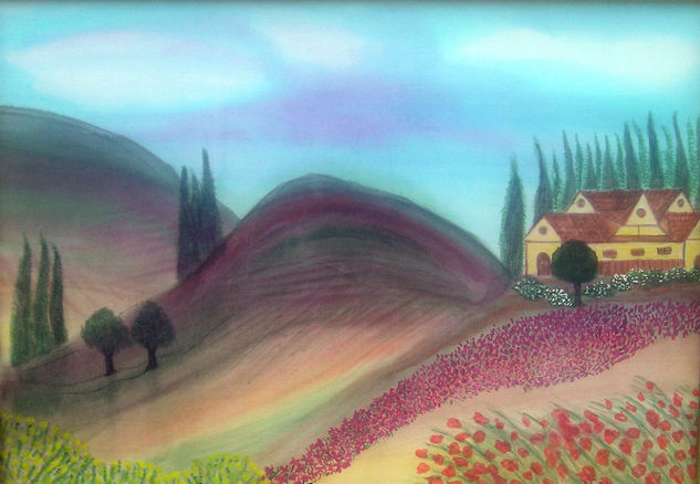 "Tuscania" Watercolour Textile Landscaping