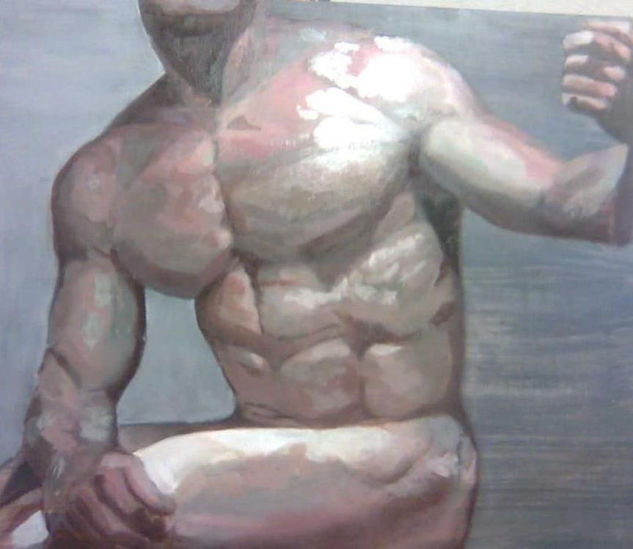 torso Acrylic Panel Figure Painting