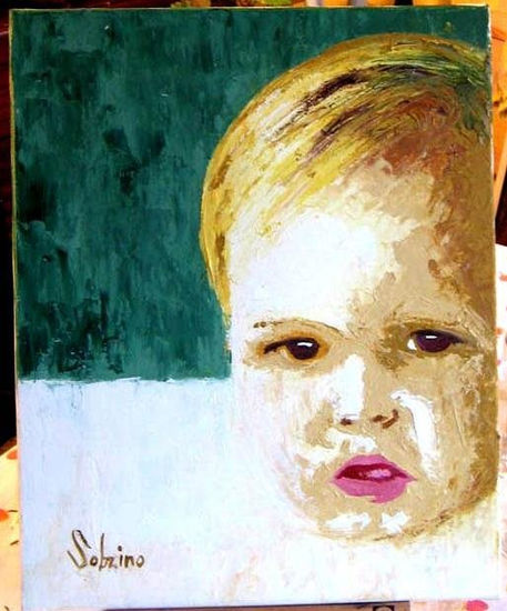 Niña Sandra Oil Canvas Portrait