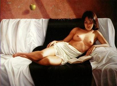 LA DULCE TENTACION DE EVA Oil Canvas Nude Paintings