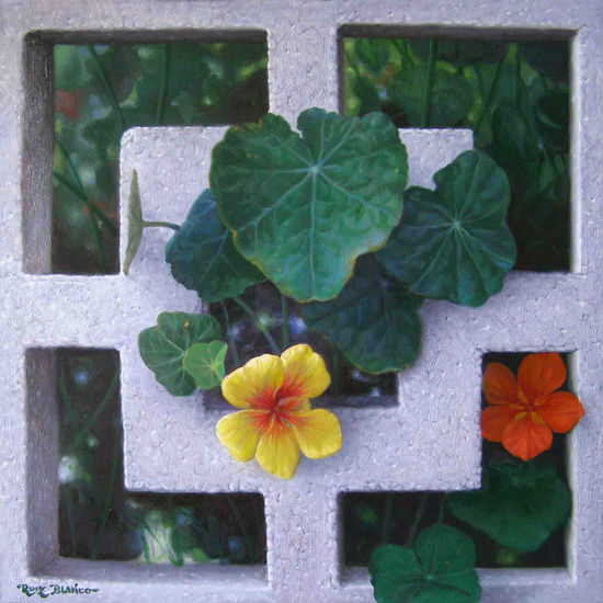 FLORES Oil Panel Floral Painting