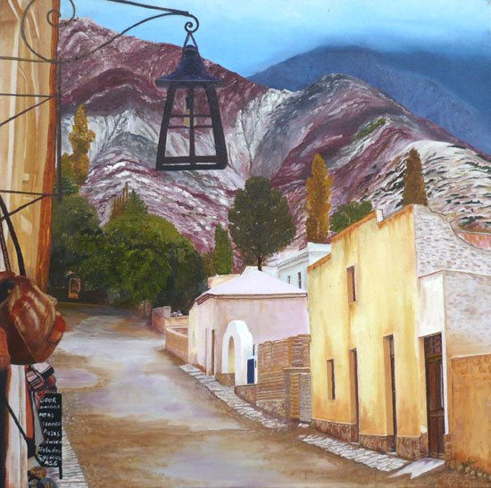 Cerro de los Siete Colores Oil Canvas Landscaping