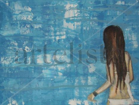 Mujer en mar