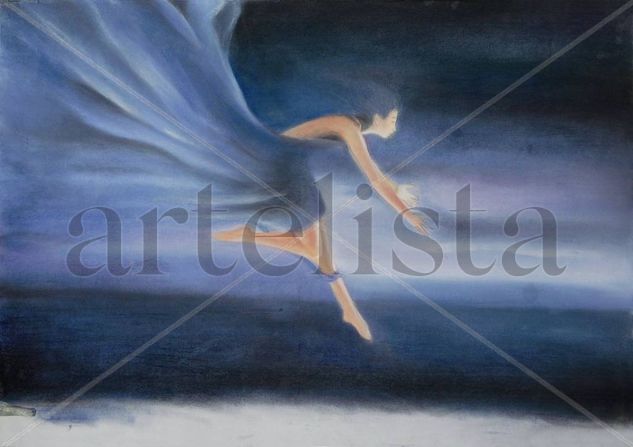 Dama de  noche Pastel Cartulina Figura