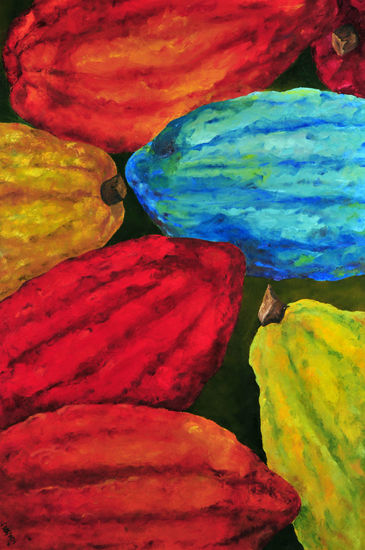 CACAO AZUL Oil Canvas Still Life Paintings