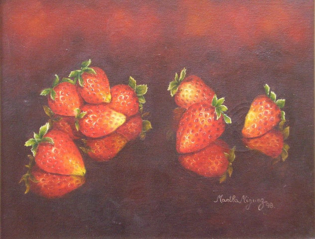 Dulzura en Rojo Oil Canvas Still Life Paintings