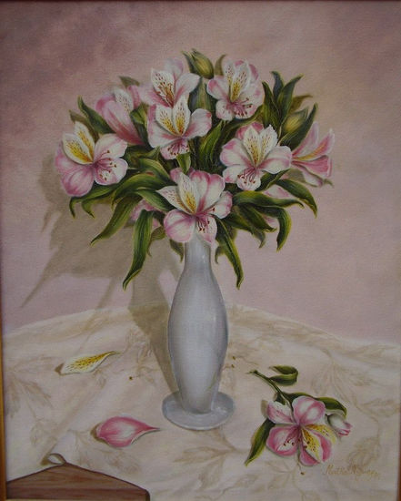 "Despertar" Óleo Lienzo Floral