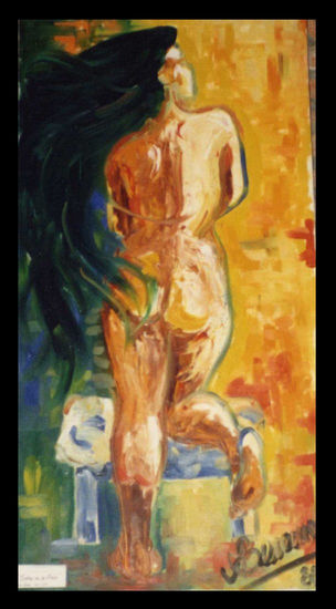 Mujer de cabellos verdes Oil Canvas Nude Paintings