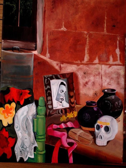 Altar de muertos Oil Canvas Figure Painting