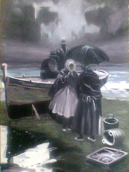 tormenta en el mar Oil Canvas Landscaping