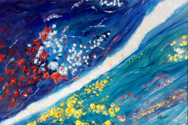 ¿EXISTEN CAMINOS DE LUZ EN EL COSMOS DE FLORES? Oil Canvas Landscaping