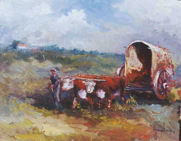 Vieja Carreta Oil Canvas