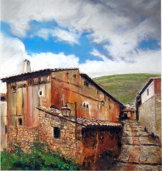 Albarracin Pastel Papel Paisaje