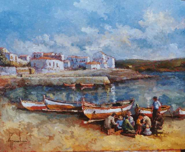 Pescadores Óleo Lienzo