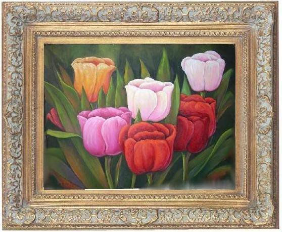 tulipanes Oil Canvas Landscaping