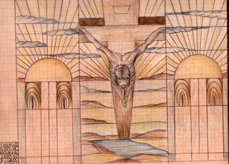 diseño para vitraL Dali en Monte Sinai