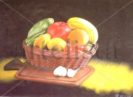 La canasta con frutas