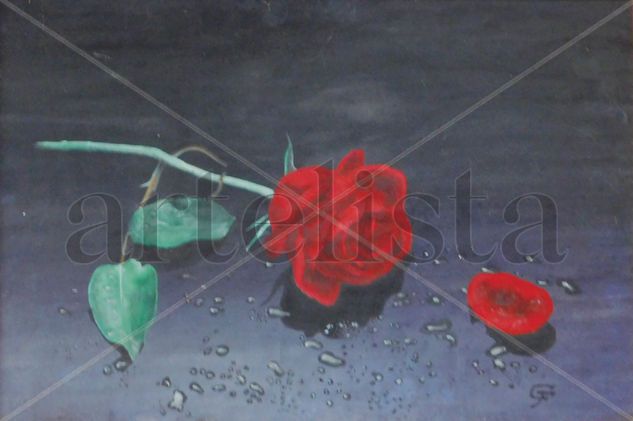 LA ROSA Acrylic Card Floral Painting