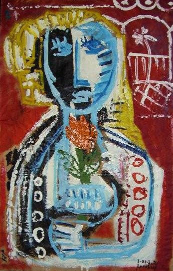 mujer y flor 1