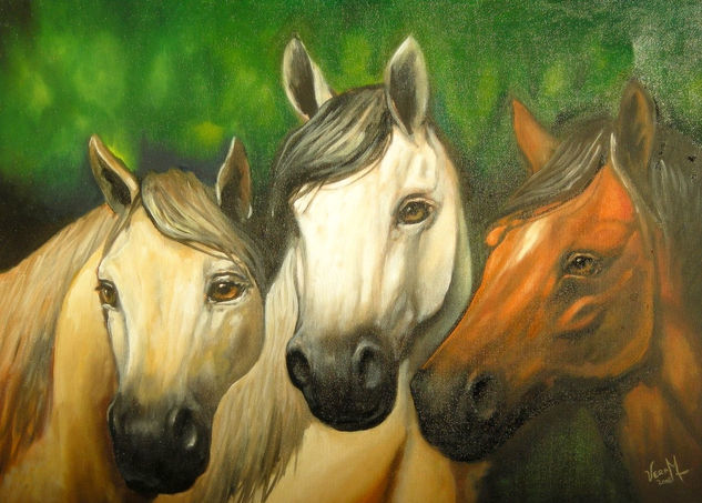 Caballos Oil Canvas Animals