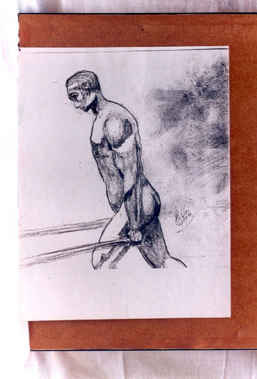 Hombre Pencil (Black) Card Nude Paintings