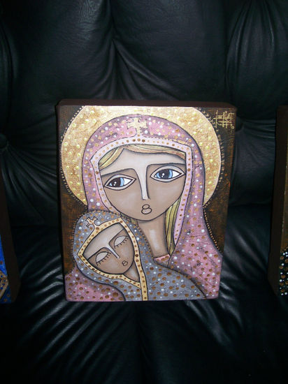 virgen rosa Oil Canvas Figure Painting