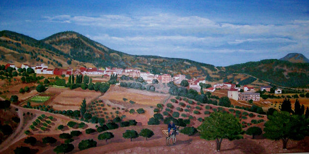 antaño Óleo Lienzo Paisaje