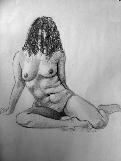 Desnudo sentado Graphite