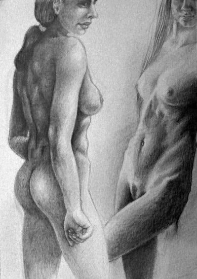 Pareja de Desnudos Femeninos Graphite