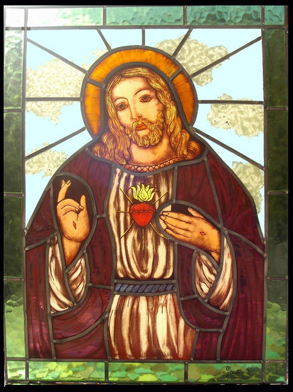 Sagrado Corazon de jesus ( vitraux artistico ) 