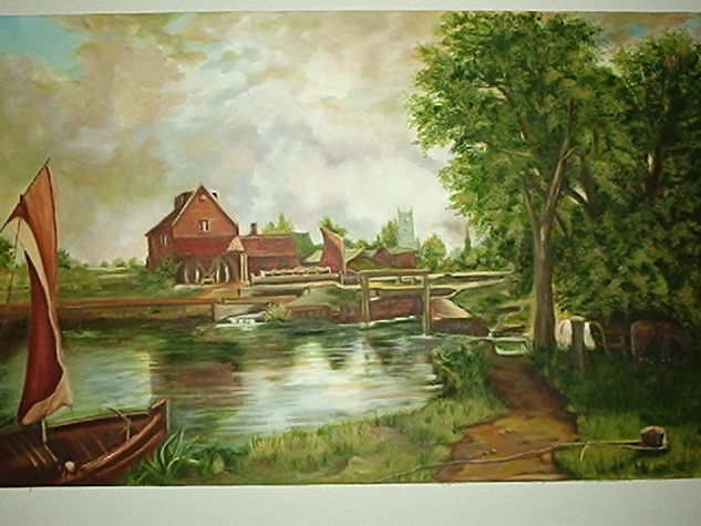 Paisaje de Constable. Óleo Lienzo