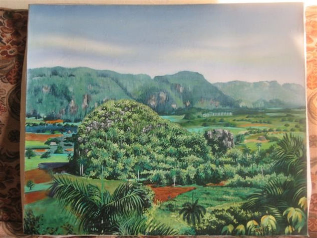 Detalle del Valle de Viñales Óleo Lienzo Paisaje