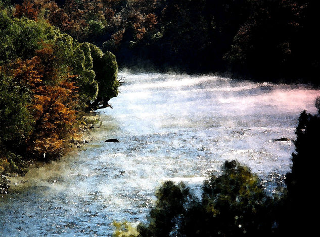 Bruma sobre el río Naturaleza Técnicas alternativas