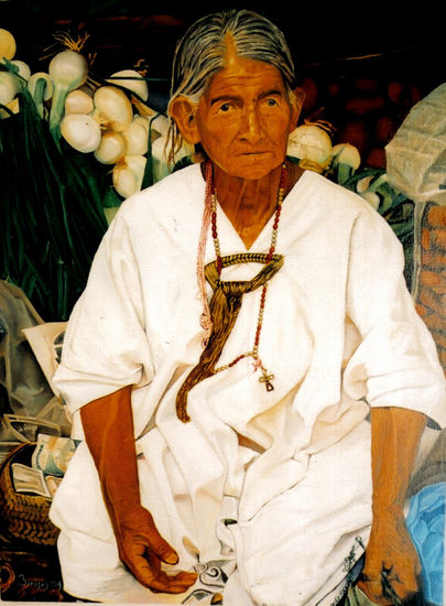 Mercado de Oaxaca Oil Canvas Figure Painting