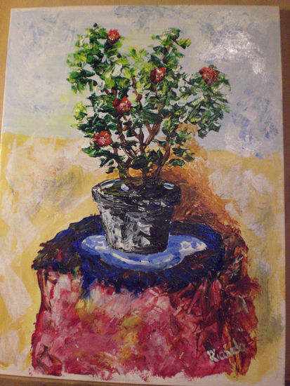 Mesa en rojo Others Others Floral Painting