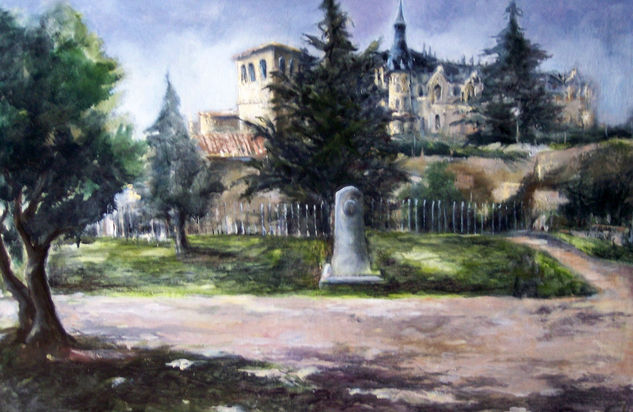 León desde el Parque del Cid Oil Canvas Landscaping