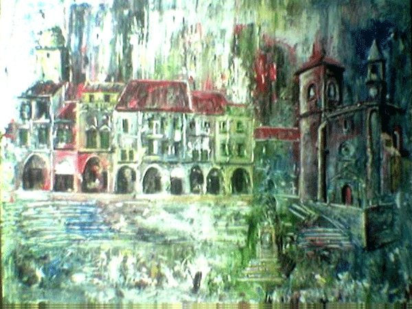 plaza3 Oil Canvas Landscaping