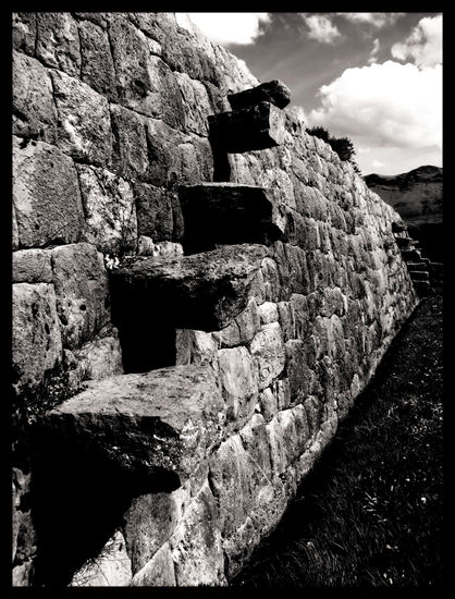 Escalinatas de Tipon -Cusco Architecture and Interiorism Black and White (Digital)