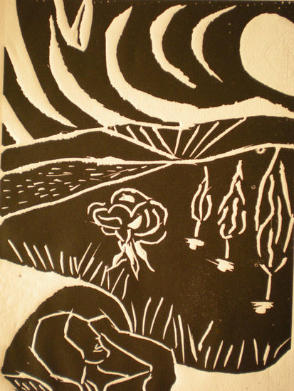 Sueños Linocut