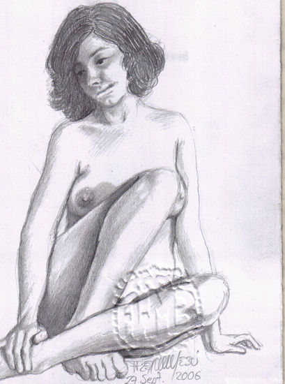 Chica sentada Graphite