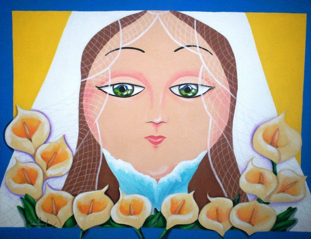 Virgen del Valle Acrylic Canvas Portrait