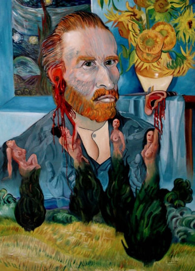 Homenaje a Van Gogh Oil Canvas Figure Painting